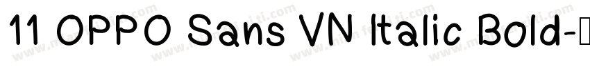 11 OPPO Sans VN Italic Bold字体转换